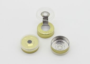 20mm Transparent Golden Aluminium Vial Seals , Medicinal Aluminum Crimp Seals