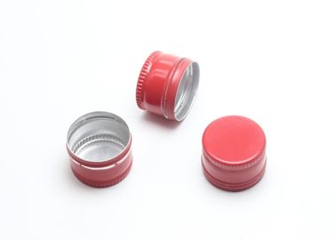 20mm Red Screw Aluminum Ropp Caps With PE Gasket GMP CE Certificated