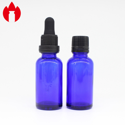 30ml Blue Essential Oil Glass Vial With Dropper Caps