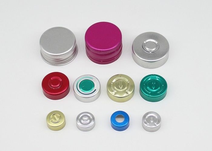 Flip Off Injection Vial Caps 13mm32mm Customized Color Aluminum Material