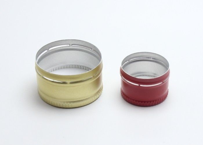 20mm 28mm Aluminium Pilfer Proof Caps , Aluminium Ropp Caps For Glass