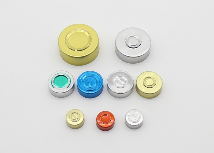 Flip Off Injection Vial Caps 13mm32mm Customized Color Aluminum Material