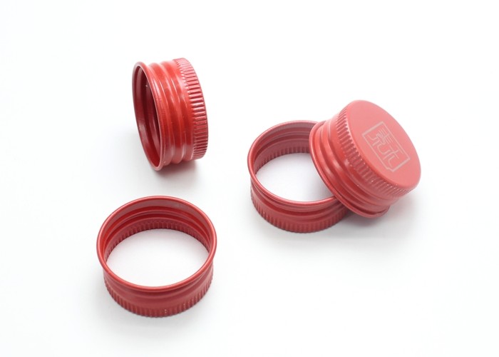 1828mm Metal Screw Caps , Aluminum Threaded Cap For Screw Bottle