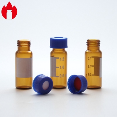 1.5ml Amber Screw Mouth Glass Vial With 9-425 Plastic Cap Laboratory