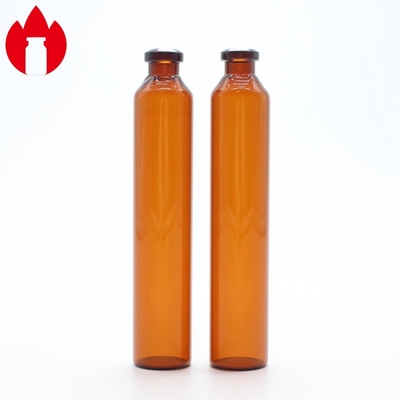 20ml Amber Tubular Borosilicate Glass Vial Bottle For Medical