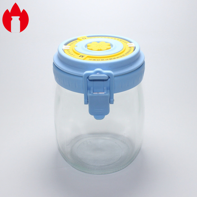 Customized 500ml 1000ml Glass Bottle Jar With Plastic Cap