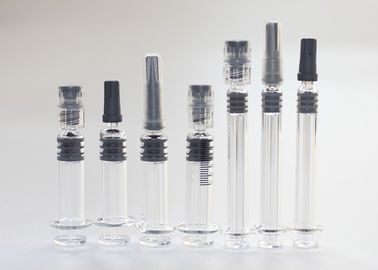 Cosmetic Luer Lock Syringe , 1 Ml Syringe 5.0 Neutral Borosilicate Glass Material