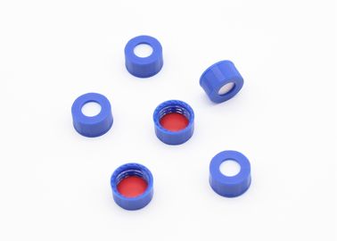 9mm Plastic Screw Caps PP Material Blue Color For Chromatographic Bottle