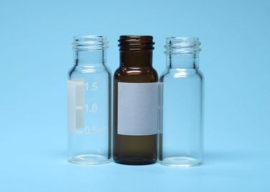 1.5ml Clear and Amber HPLC Screw Top Glass Vial With 9-425 Plastic Cap
