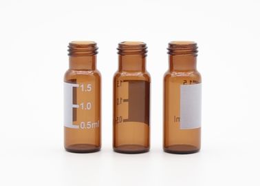1.5ml Amber Borosilicate Screw Thread Glass Bottle with Threaded Plastic Cover