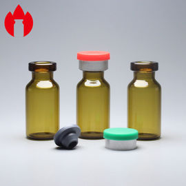 3ml Amber Mini Glass Tube Vial With Flip Off Cap