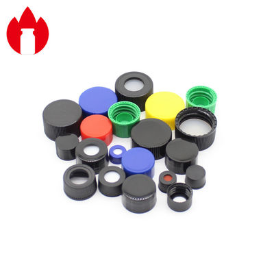 13mm 18mm 24mm Plastic Screw Covers , Screw Plastic Cap For Threaded Bottle