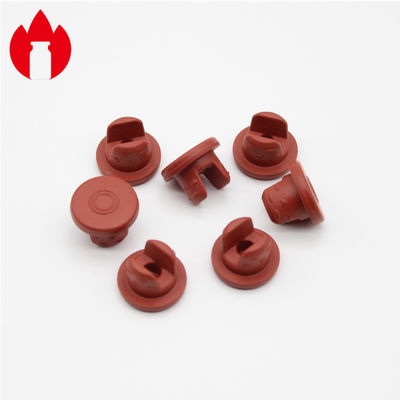 Red 20mm Butyl Rubber Stopper , Rubber Plugs And Stoppers With Sterilization