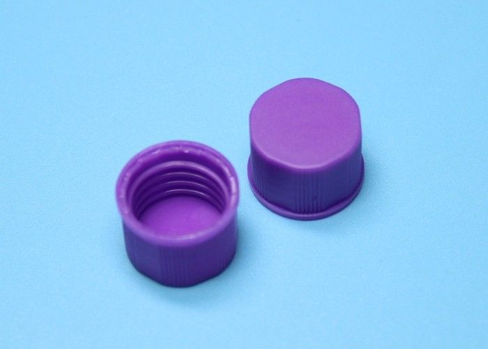 PP Material Plastic Vial Screw Cap , 14mm White Screw Caps For Screw Vials