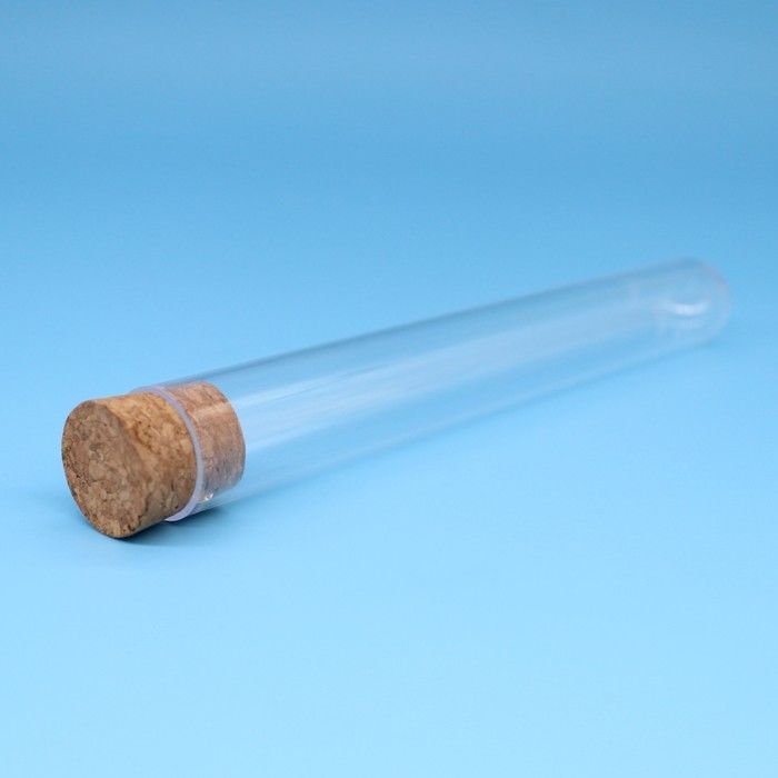 Glass Test Tube With Cork Stopper For Laboratory Equipment