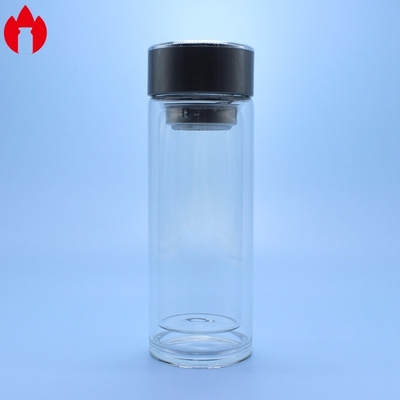 Double Layer Insulation High Borosilicate Glass Water Bottle