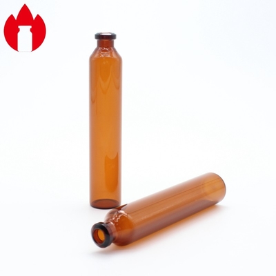 20ml Amber Tubular Borosilicate Glass Vial Bottle For Medical
