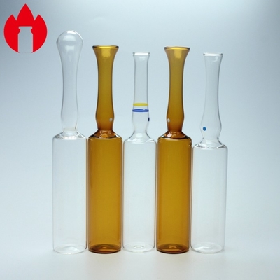 Pharmaceutical Glass Ampoules Types , Ampoule Container Transparent / Brown Color