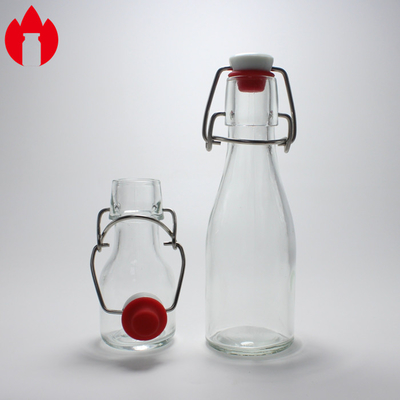 Custom Clear Moulded Glass Bottle Vial used for Soda Juice Wine Beer Beverage Drink