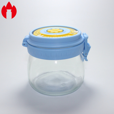 Customized 500ml 1000ml Glass Bottle Jar With Plastic Cap