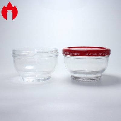 Customized Glass Bowl Container With Metal Cover