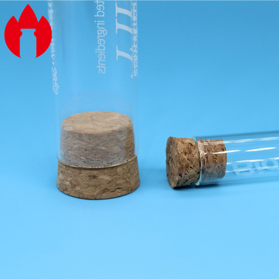 Glass Test Tube With Cork Stopper For Laboratory Equipment