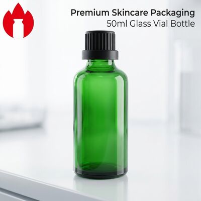 50ml Green Cosmetic Essential Oil Glass Bottle Vial