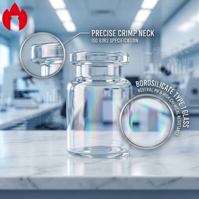 GMP CE ISO Certified Pharma Glass Bottle Vial