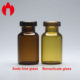 Transparent or Brown Glass Tube Vials 2ml Capacity Borosilicate Glass Material