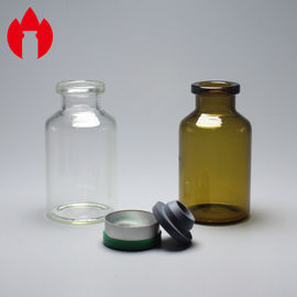 20ml Clear Or Coffee Medicinal and Cosmetic Glass Tube Bottle Vials