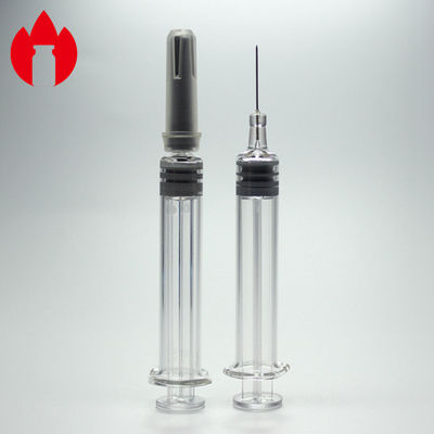 2.25ml Neutral Borosilicate Glass Syringe Luer Lock For Medical And Cosmetic
