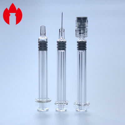 1ml Slight Glass Prefilled Syringes Transparent Color For Cosmetics