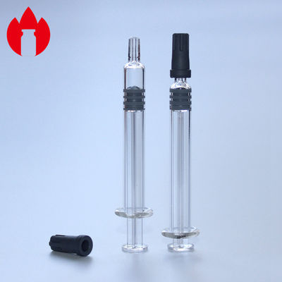 1ml Slight Glass Prefilled Syringes Transparent Color For Cosmetics