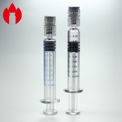 2.25ml Neutral Borosilicate Glass Syringe Luer Lock For Medical And Cosmetic