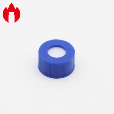 9mm Plastic Screw Caps PP Material Blue Color For Chromatographic Bottle