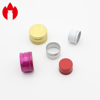 20mm 22mm 25mm 28mm Aluminium Pilfer Proof Caps For Screw Bottle