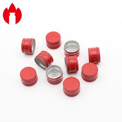 20mm Red Screw Aluminum Ropp Caps With PE Gasket