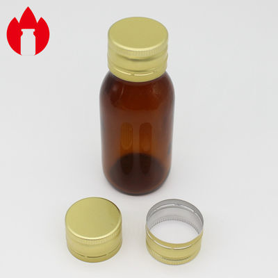 Oral Liquid Glass Bottle Pilfer Proof Closure , 28mm Aluminium Caps