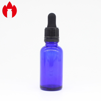 30ml Blue Essential Oil Glass Vial With Dropper Caps