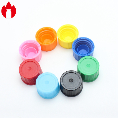 13mm 18mm 24mm Plastic Screw Covers , Screw Plastic Cap For Threaded Bottle