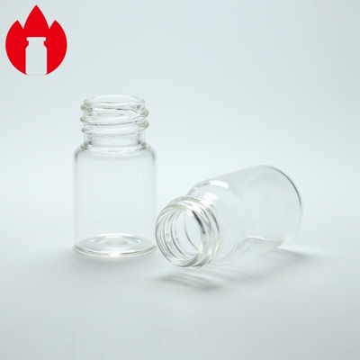 7ml Clear Threaded Top Borosilicate Glass Mini Bottle Vial Container