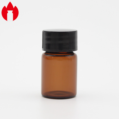 Screw Top Threaded Neck Glass Bottle Vial with Plastic Screw Caps