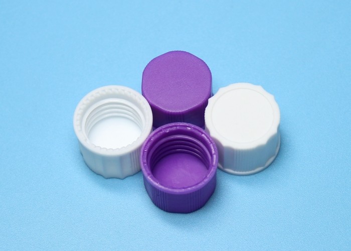 PP Material Plastic Vial Screw Cap , 14mm White Screw Caps For Screw Vials