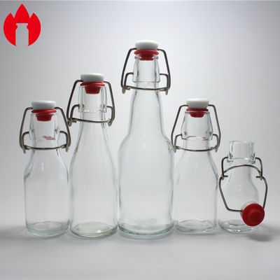 Custom Clear Moulded Glass Bottle Vial used for Soda Juice Wine Beer Beverage Drink