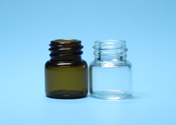 1ml Transparent and Brown Borosilicate Tubular Thread Mouth Glass Vial