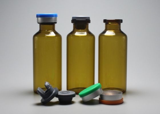 30ml Brown Tubular Glass Vial Bottle With Lid For Injection
