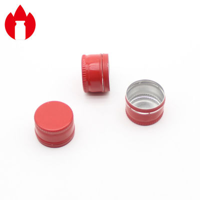 20mm Red Screw Aluminum Ropp Caps With PE Gasket