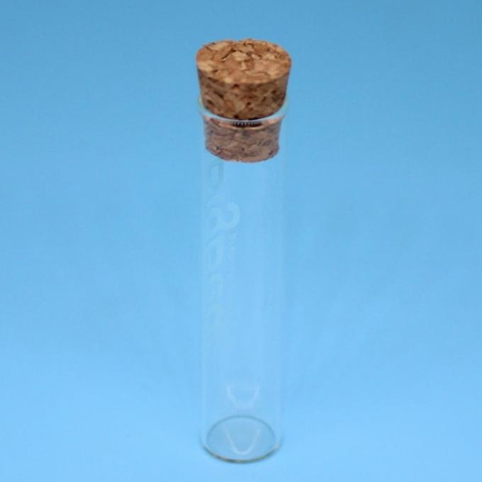 Glass Test Tube With Cork Stopper For Laboratory Equipment